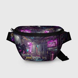 Поясная сумка Городской киберпанк, цвет: 3D-принт