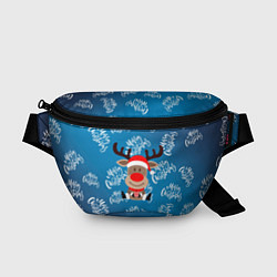 Поясная сумка Merry Christmas Олень с подарком