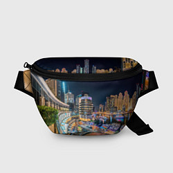 Поясная сумка Дубай Марина, цвет: 3D-принт