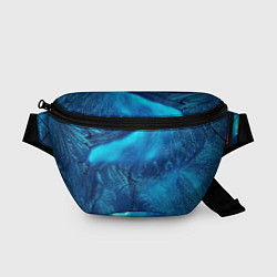 Поясная сумка Синий абстрактный фон, цвет: 3D-принт