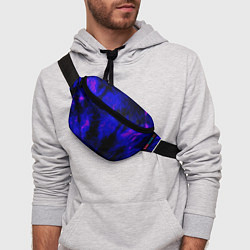 Поясная сумка Purple Tie-Dye, цвет: 3D-принт — фото 2