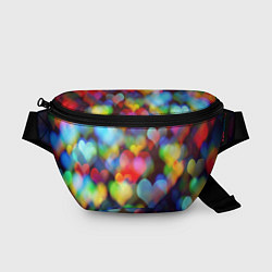 Поясная сумка Множество капель любви образует море, цвет: 3D-принт
