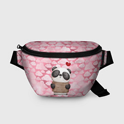 Поясная сумка Панда с сердечком love, цвет: 3D-принт