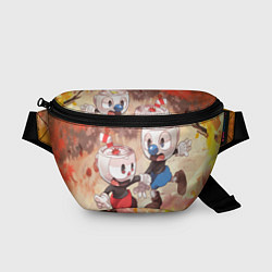 Поясная сумка Осенняя Прогулка Чашек Cuphead, цвет: 3D-принт
