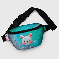 Поясная сумка Серый маленький волк, цвет: 3D-принт — фото 2