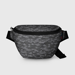 Поясная сумка Тёмно-Серый Камуфляж Рыбака, цвет: 3D-принт