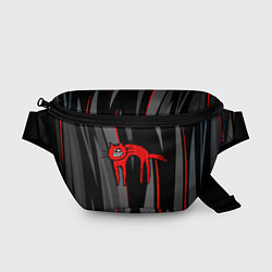 Поясная сумка Прикольный красный кот, цвет: 3D-принт