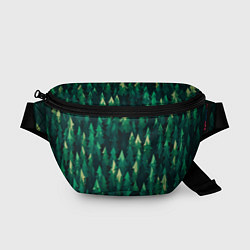 Поясная сумка Еловый лес spruce forest, цвет: 3D-принт