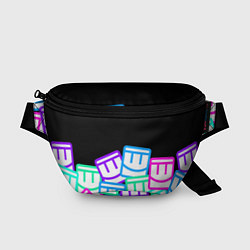 Поясная сумка Разноцветные лого REC ROOM, цвет: 3D-принт