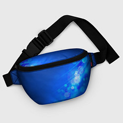Поясная сумка Блики на синем фоне, цвет: 3D-принт — фото 2