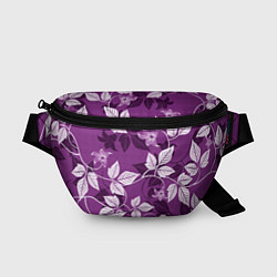 Поясная сумка Фиолетовый вьюнок, цвет: 3D-принт