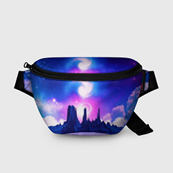 Поясная сумка Фантастический пейзаж Неон Космос, цвет: 3D-принт