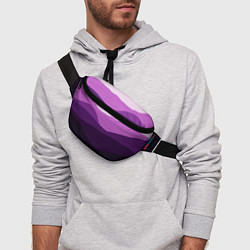 Поясная сумка Фиолетовый градиент горы абстракция, цвет: 3D-принт — фото 2