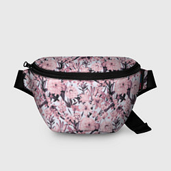 Поясная сумка Цветы Розовые Пионы На Светлом Фоне, цвет: 3D-принт