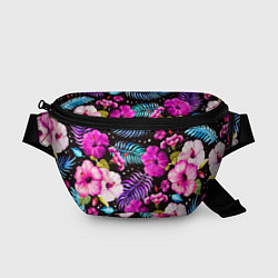 Поясная сумка Floral pattern Summer night Fashion trend, цвет: 3D-принт