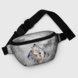 Поясная сумка Снежный волк 3D, цвет: 3D-принт — фото 2