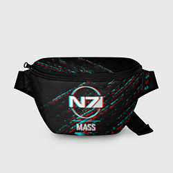 Поясная сумка Mass Effect в стиле Glitch Баги Графики на темном, цвет: 3D-принт