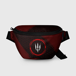 Поясная сумка Символ The Witcher и краска вокруг на темном фоне, цвет: 3D-принт