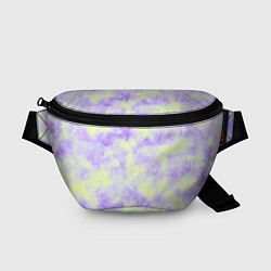 Поясная сумка Нежный желто-фиолетовый тай дай