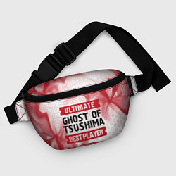 Поясная сумка Ghost of Tsushima: красные таблички Best Player и, цвет: 3D-принт — фото 2