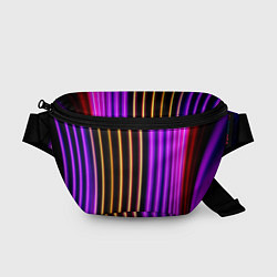 Поясная сумка Неоновые линейные фонари - Фиолетовый, цвет: 3D-принт