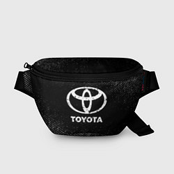 Поясная сумка Toyota с потертостями на темном фоне, цвет: 3D-принт