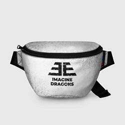 Поясная сумка Imagine Dragons с потертостями на светлом фоне, цвет: 3D-принт