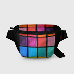 Поясная сумка Абстрактный набор красок-паттернов, цвет: 3D-принт