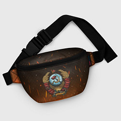 Поясная сумка Герб СССР на фоне огня, цвет: 3D-принт — фото 2