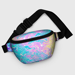 Поясная сумка Liquid holographic waves, цвет: 3D-принт — фото 2
