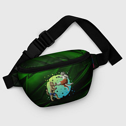 Поясная сумка Кошачий бой - карате, цвет: 3D-принт — фото 2