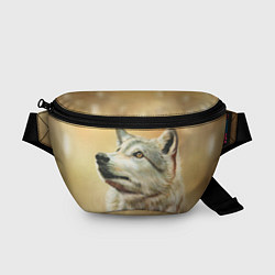 Поясная сумка Спокойный волк, цвет: 3D-принт