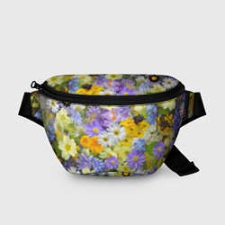 Поясная сумка Цветочная летняя поляна, цвет: 3D-принт