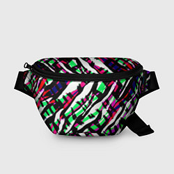 Поясная сумка Разноцветная Зебра, цвет: 3D-принт