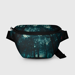 Поясная сумка Тёмный лес на закате, цвет: 3D-принт
