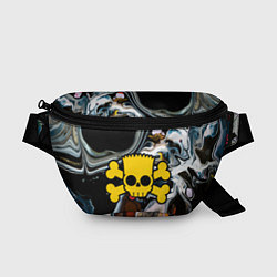 Поясная сумка Череп Барта Симпсона!, цвет: 3D-принт