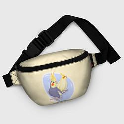 Поясная сумка Умные попугаи Корелла, цвет: 3D-принт — фото 2