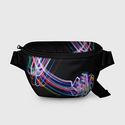 Поясная сумка Неоновые линии во тьме, цвет: 3D-принт