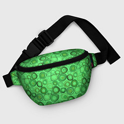 Поясная сумка Ярко-зеленый неоновый абстрактный узор, цвет: 3D-принт — фото 2
