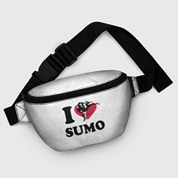 Поясная сумка I love sumo fighter, цвет: 3D-принт — фото 2