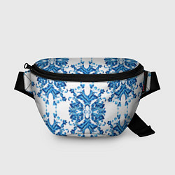 Поясная сумка Гжель синие цветы, цвет: 3D-принт