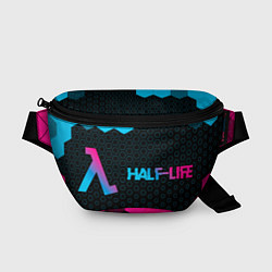 Поясная сумка Half-Life - neon gradient: надпись и символ, цвет: 3D-принт