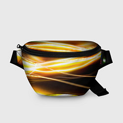 Поясная сумка Желтые неоновые полосы, цвет: 3D-принт