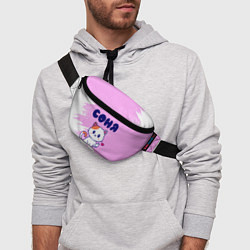 Поясная сумка Соня кошечка с сердечком, цвет: 3D-принт — фото 2