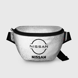 Поясная сумка Nissan с потертостями на светлом фоне, цвет: 3D-принт