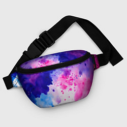 Поясная сумка Акварельные кляксы, цвет: 3D-принт — фото 2