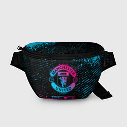 Поясная сумка Manchester United - neon gradient, цвет: 3D-принт