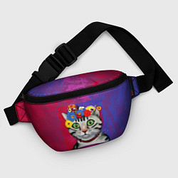 Поясная сумка Кошка Фриды Кало из нейросети, цвет: 3D-принт — фото 2