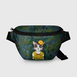 Поясная сумка Грустная кошка Фриды Кало из нейросети, цвет: 3D-принт