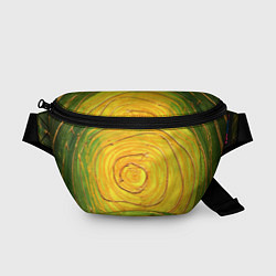 Поясная сумка Желто-зеленая текстурная абстракция акрилом, цвет: 3D-принт